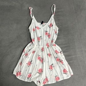 White floral romper